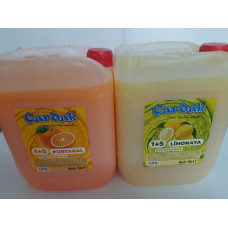 çardak konsantre meyve aromalı içecek 1+5 limonata ve portakal 5 lt