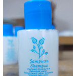 Otel Şampuanı Mini 33 gr yuvarlak Şişe Standart tampon baskılı 900 Adet
