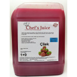 Chef's Juice Konsantre Meyve Aromalı Şurup 1+9 ÇİLEK 5 lt X 3 BİDON
