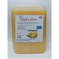 chef's juice konsantre meyve aromalı şurup 1+9 portakal 5 lt
