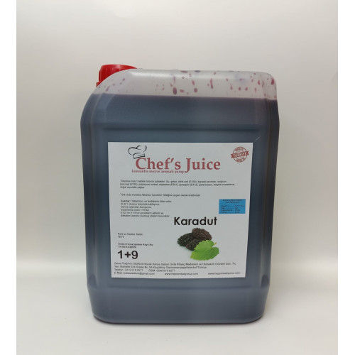 Chef's Juice Konsantre Meyve Aromalı Şurup 1+9 Böğürtlen 5 lt