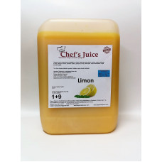 chef's juice konsantre meyve aromalı şurup 1+9 limon 5 lt