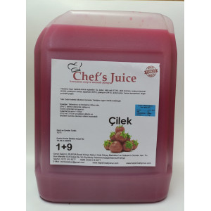 chef's juice  konsantre meyve aromalı şurup 1+9 çilek 5 lt