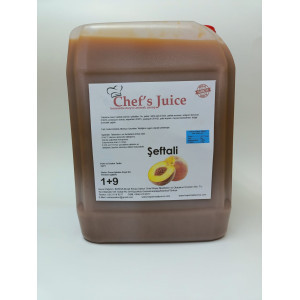 chef's juice konsantre meyve aromalı şurup 1+9 şeftali 5 lt