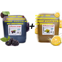 Shurup  Konsantre Meyve Aromalı İçecek 2 'Li Karadut + Limon 5,7 kg 1+9