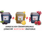 Shurup  Konsantre Meyve Aromalı İçecek 3 ' Lü   Karadut + Limon + Nar 5,7 kg  1+9