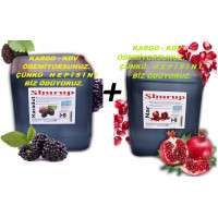 Shurup Konsantre Meyve Aromalı İçecek  2 'Li Karadut + Nar  5,7 kg  1+9