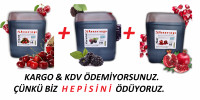 Shurup Konsantre Meyve Aromalı İçecek 3 ' Lü  Karadut  +  Vişne + Nar 5,7 kg  1+9