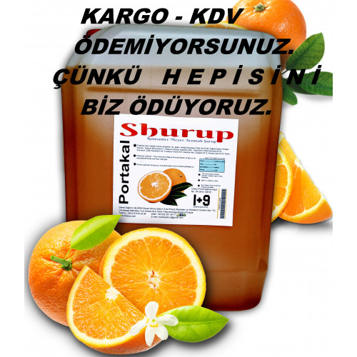 Shurup Konsantre Meyve Aromalı İçecek  5,7 kg  Portakal  1+9