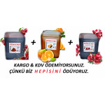Shurup  Konsantre Meyve Aromalı İçecek  3 ' Lü  Vişne + Portakal + Nar 5,7 kg  1+9